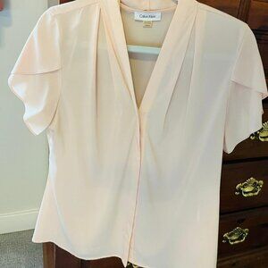 Tulip Sleeve Calvin Klein Blouse (pink M)
